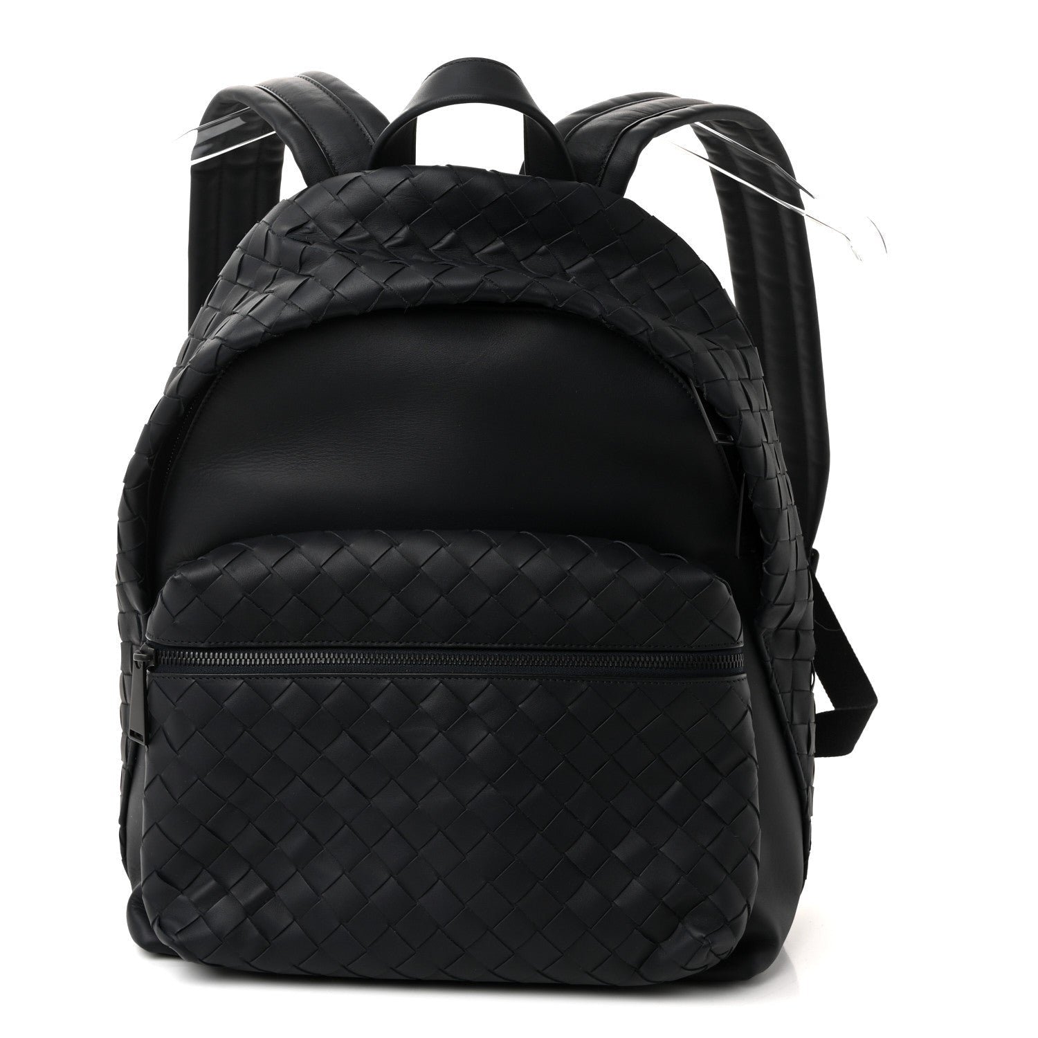 Smooth Calfskin Intrecciato Borsa Backpack Navy