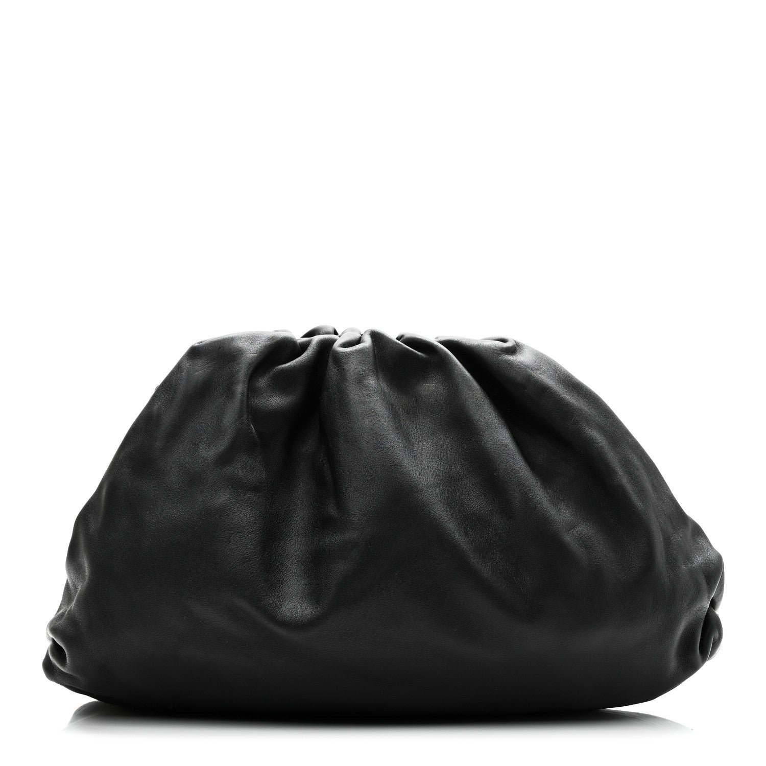 Smooth Butter Calf The Pouch Oversized Clutch Black