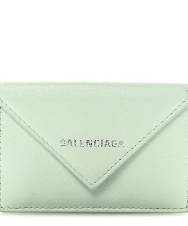 Smooth Calfskin Mini Papier Wallet Light Mint