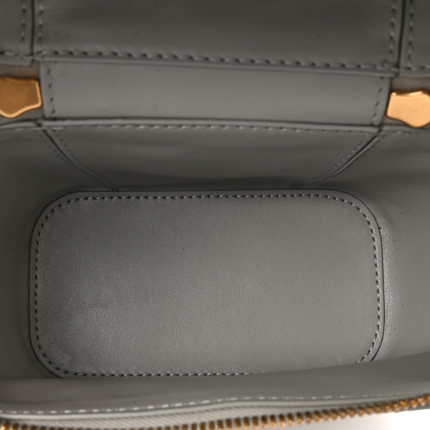 Nappa Intrecciato Small Vanity Case On Strap Agate Grey - Image 5