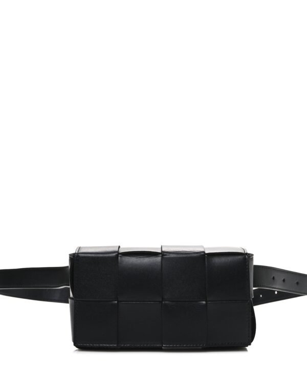 Nappa Maxi Intreccio The Belt Cassette Bag Black