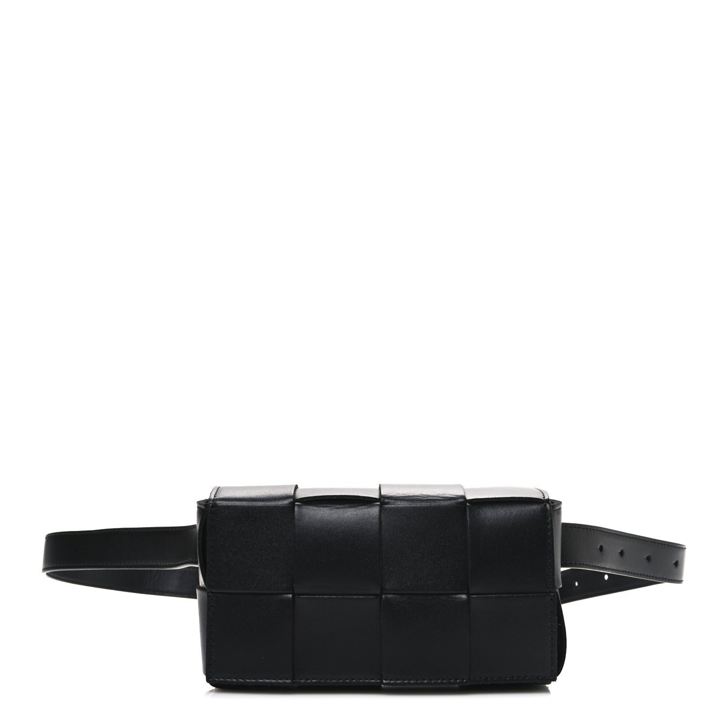 Nappa Maxi Intreccio The Belt Cassette Bag Black