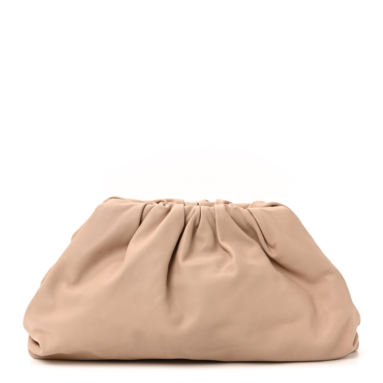 Smooth Butter Calf The Pouch Oversized Clutch Almond