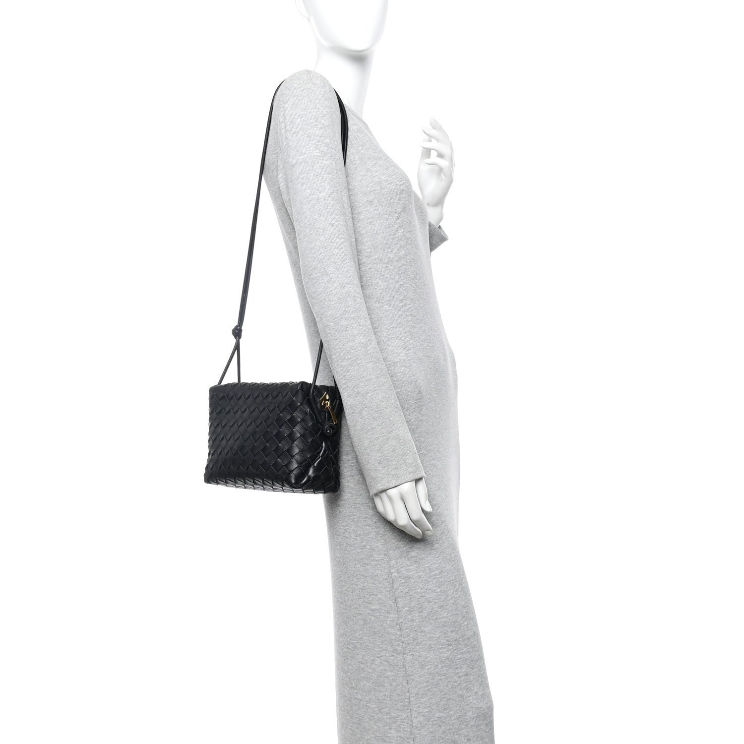 Nappa Intrecciato Small Loop Camera Bag Black - Image 2