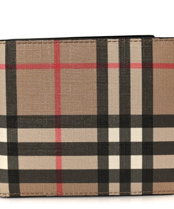 Vintage Check Bi-Fold Wallet Camel