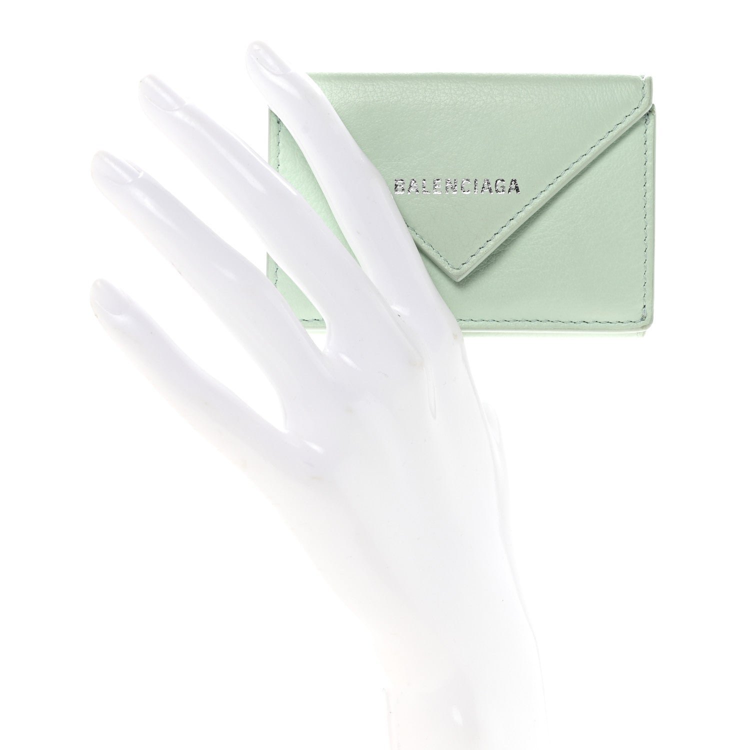 Smooth Calfskin Mini Papier Wallet Light Mint - Image 2