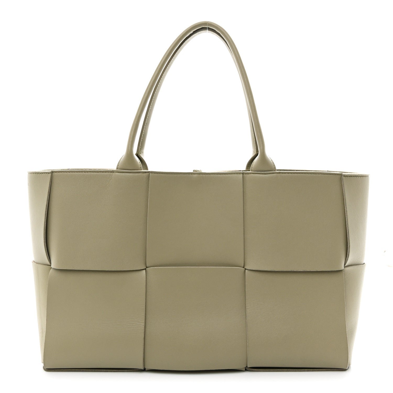Nappa Maxi Intrecciato Medium Arco Tote Travertine