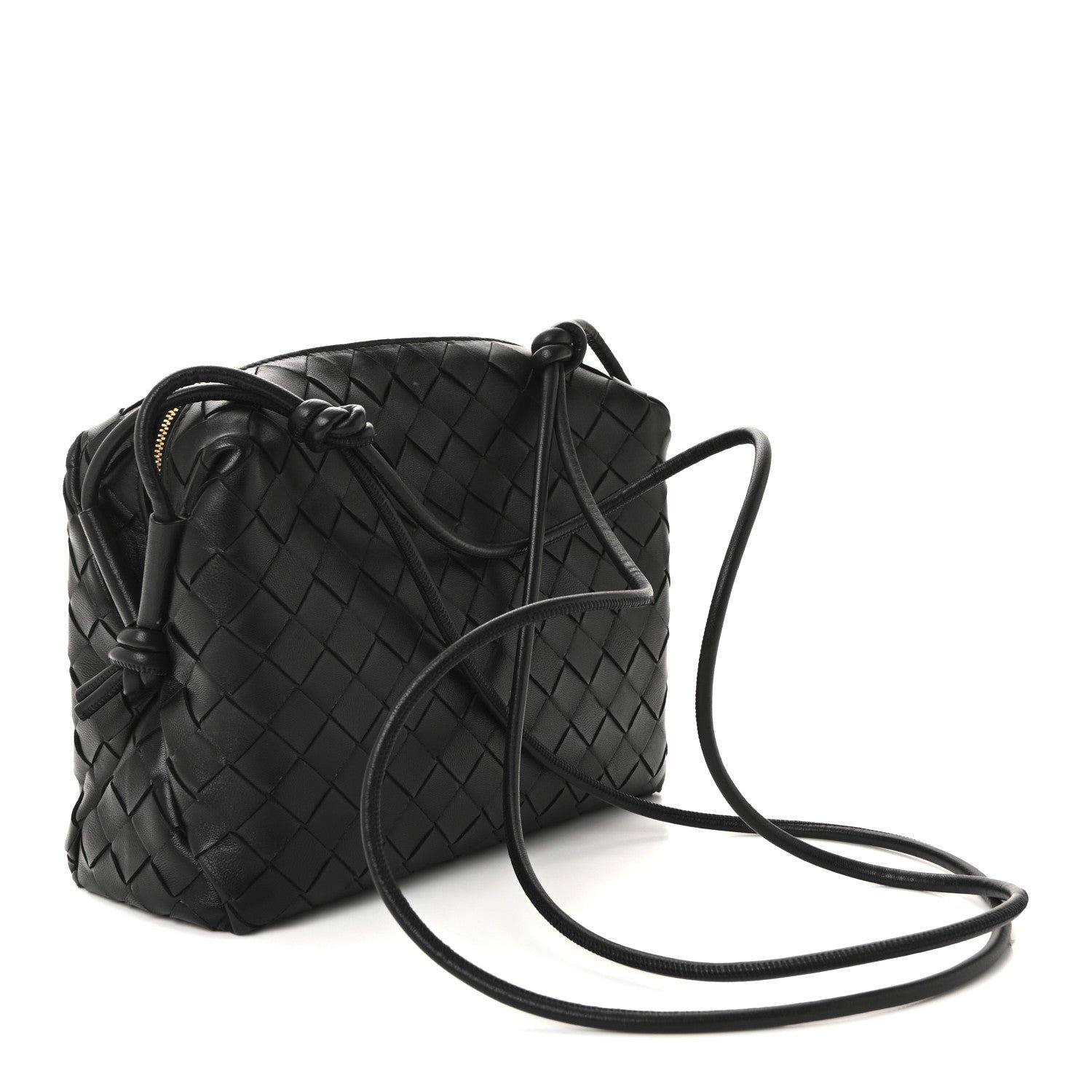 Nappa Intrecciato Small Loop Camera Bag Black - Image 3