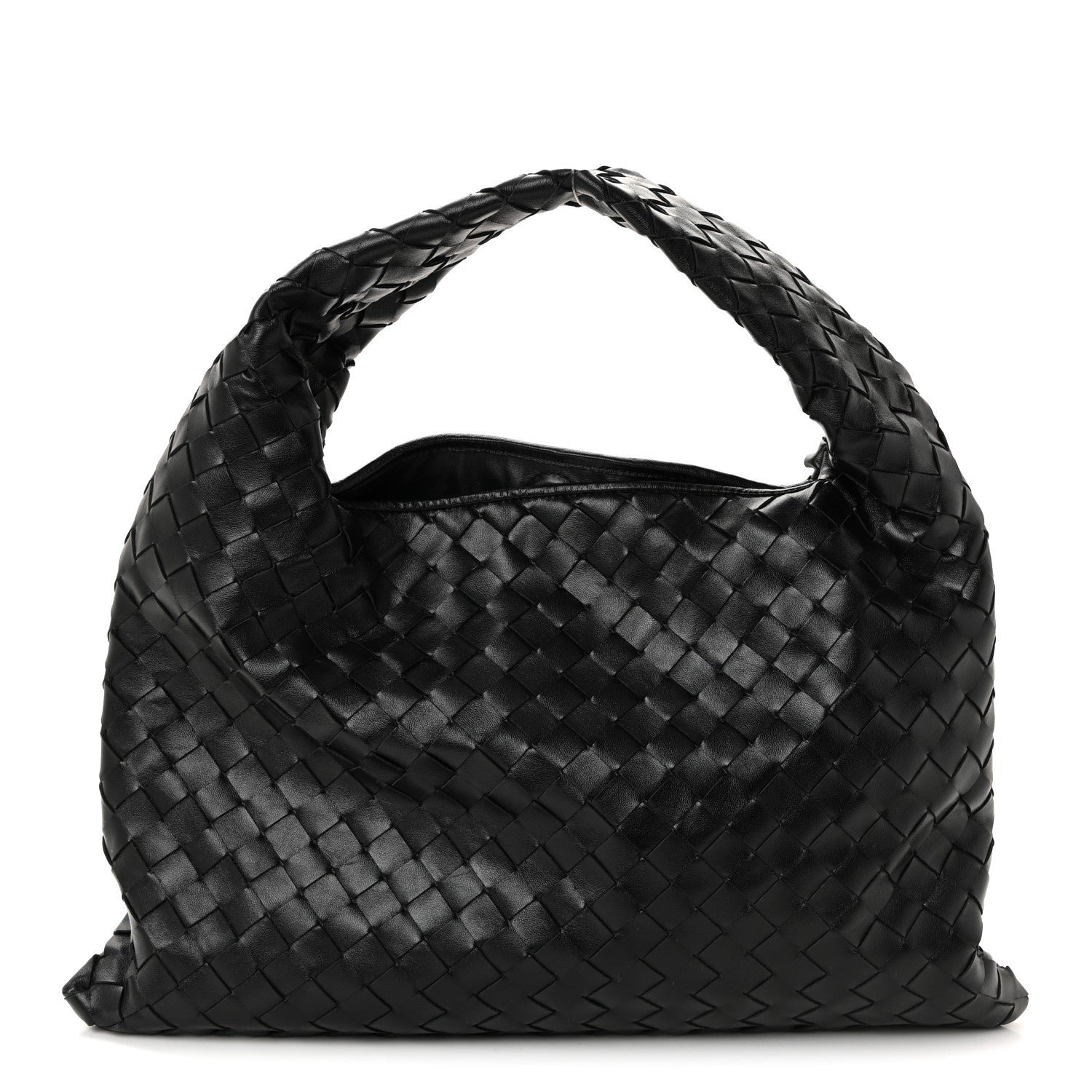 Calfskin Intrecciato Small Hop Black