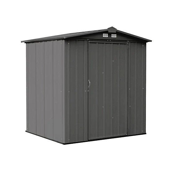 Arrow 6 ft. x 5 ft. EZEE Steel Low Gable Shed, Charcoal
