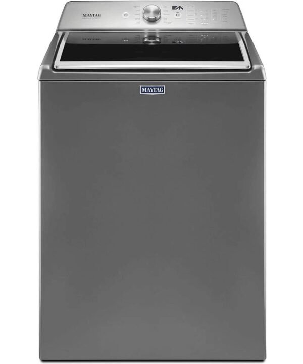 Maytag – 4.7 Cu. Ft. 11-Cycle High-Efficiency Top-Loading Washer – Metallic slate