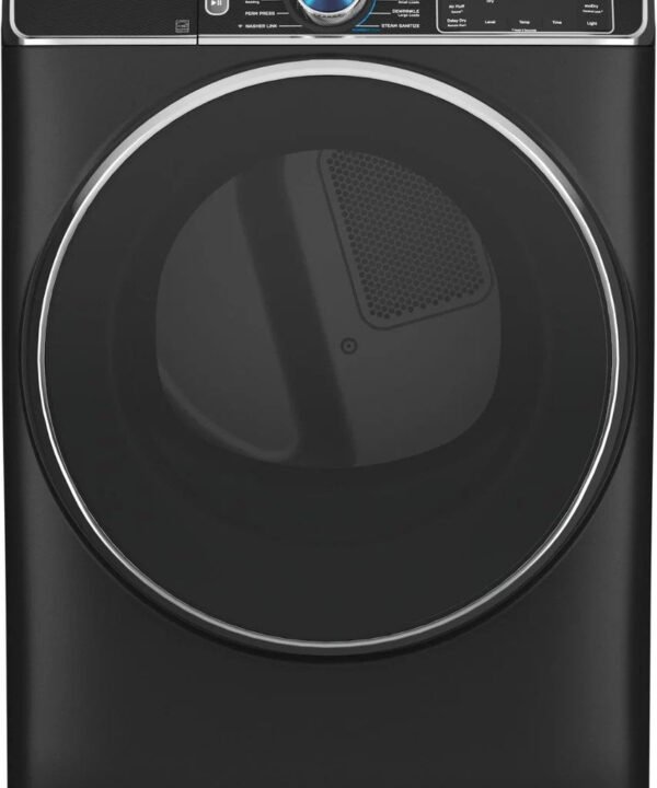 GE Profile – 7.8 cu. ft. Smart Front Load Electric Dryer with Steam and Sanitize Cycle and Washer Link – Carbon Graphite