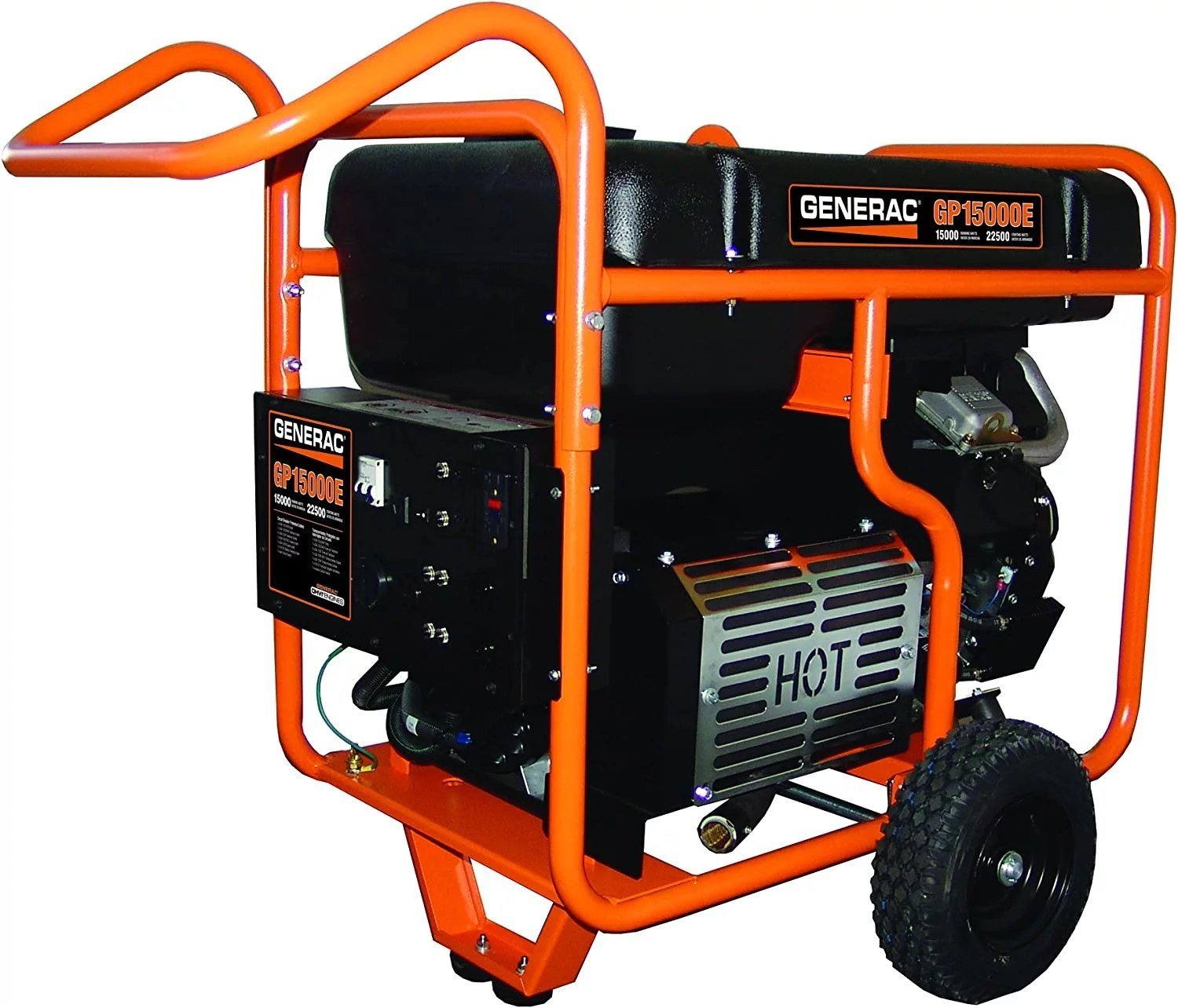 Generac 5734 GP15000E 15000-Watt Electric Start Gas-Powered Portable Generator