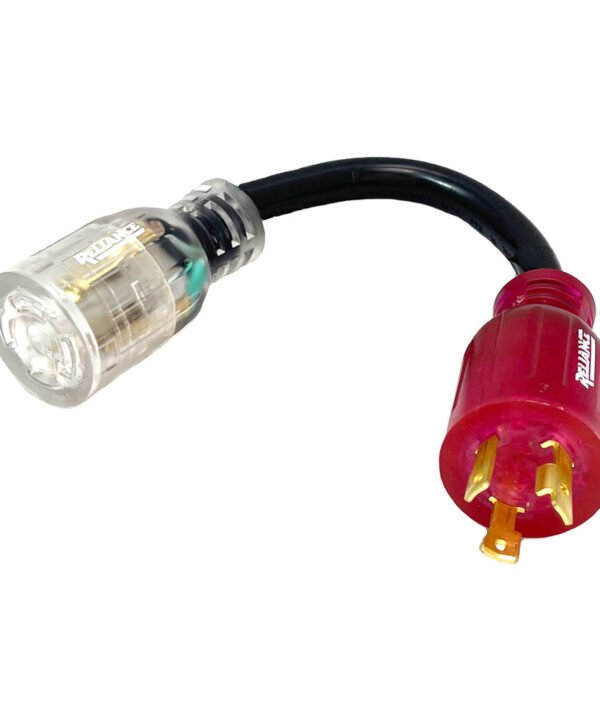 Reliance AC3130 30A 125V Color Connect Adapter Cord L5-30 Plug L14-30 Connector