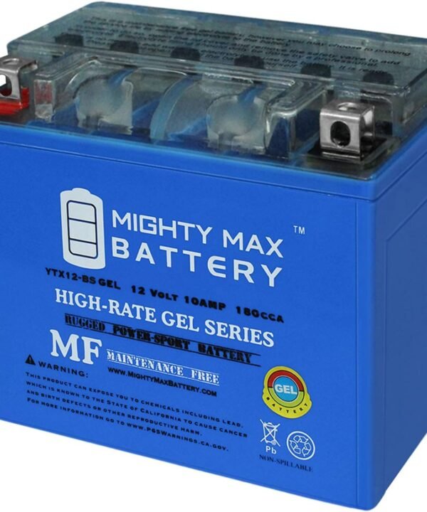 Mighty Max YTX12-BSGEL 12V 10 AH GEL 180 CCA Rechargeable Maintenance Free SLA AGM Battery