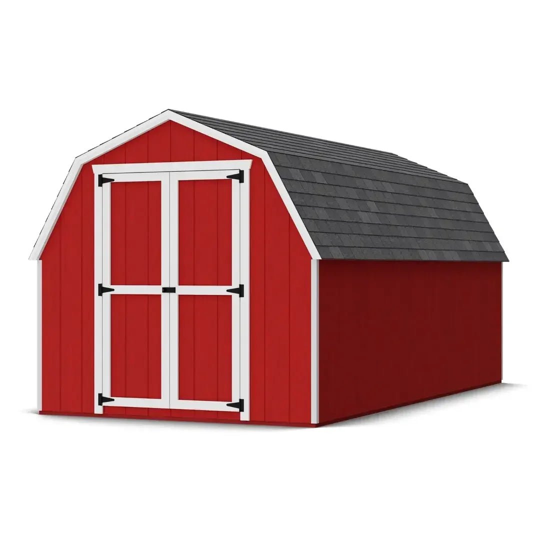 Little Cottage Co. 8 x 16 Foot Value Gambrel Barn with 4 Foot Sidewalls – Precut Kits image 0