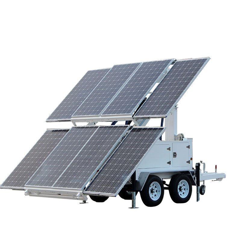 Outdoor Solar Charging Panel Trailer Mobile Solar Generator Trailer Solar Trailer System